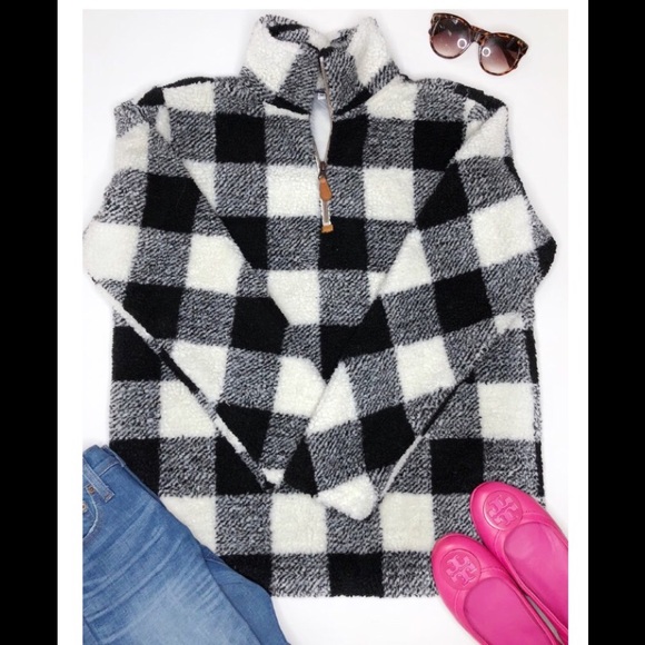 Jackets & Blazers - New Buffalo Sherpa check print pullover jacket